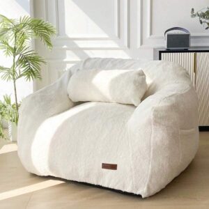 ⏰Today Olny RM29.9⏰MAXYOYO Giant Bean Bag Chair With Pillow,Fuzzy Fabric Fluffy And Comfy Bean Bag Sofa Large Bean Bag Chair Adult Size With Filler For Reading, Gaming