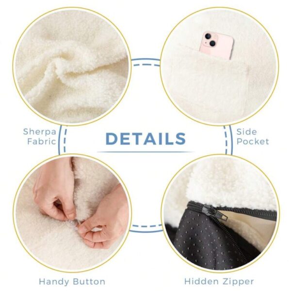 ⏰Today Olny RM29.9⏰MAXYOYO Giant Bean Bag Chair With Pillow,Fuzzy Fabric Fluffy And Comfy Bean Bag Sofa Large Bean Bag Chair Adult Size With Filler For Reading, Gaming - Image 7