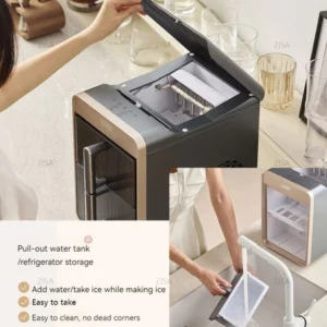 ⏰Today Olny RM19.9⏰Ice Cube Maker Small Office Fully Automatic Ice Maker Home MINI Portable 15KG Mini Ice Maker Pencipta kub ais