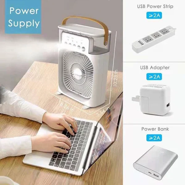 ⏰Today Olny RM 5.9⏰Portable USB Mini Aircond, Air Cooler, Mist Fan, Kipas Penyejuk Mini Meja - Image 5