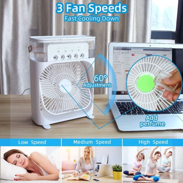 ⏰Today Olny RM 5.9⏰Portable USB Mini Aircond, Air Cooler, Mist Fan, Kipas Penyejuk Mini Meja - Image 2